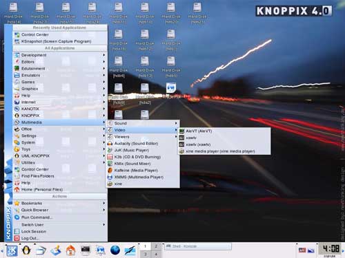 KNOPPIXデスクトップイメージ【0から楽しむパソコン講座】