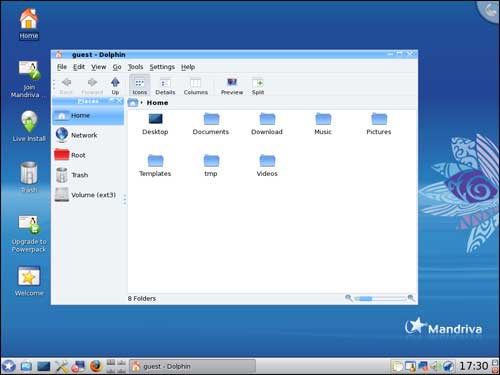 Mandriva Linuxデスクトップ画面【0から楽しむパソコン講座】